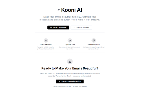 Kooni AI - Instantly Polished Emails screenshot