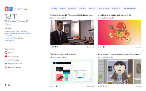 Product Hunt screenshot