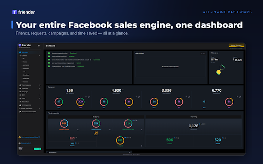Friender — Facebook Friend Manager, Engagement Tracker & Sales Automation screenshot