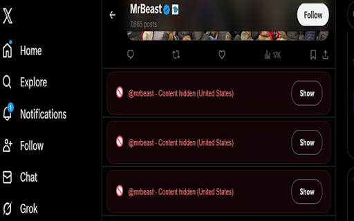 X Region Blocker screenshot
