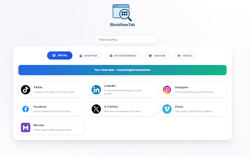 BlankNewTab screenshot