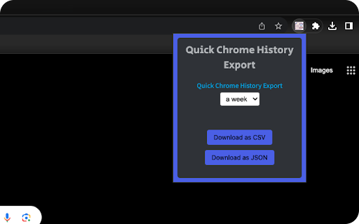 Quick Chrome History Export screenshot