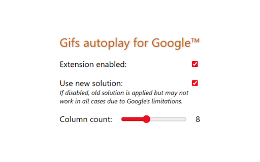 Gifs autoplay for Google™ screenshot
