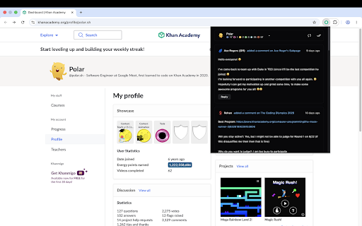 Khan Academy Notifications screenshot