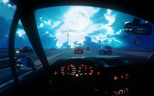 Car Dashboard Moonlight Live Wallpaper - Car Wallpaper screenshot