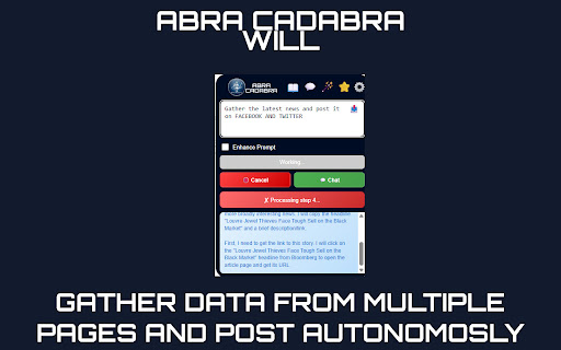 Abra Cadabra - AI Browser Control Agent screenshot
