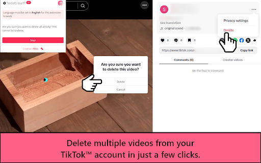 TikTok™ Bulk Delete – Mass Remove Videos screenshot