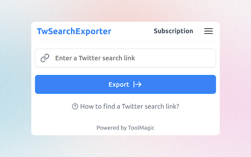 TwSearchExporter - Export Twitter Search Results screenshot