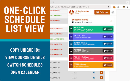 UT Registration Plus screenshot