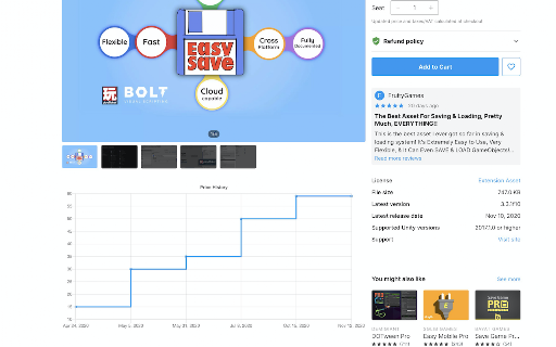 Asset Store Price Tracker screenshot