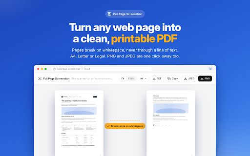Full Page Screenshot - Long Scrolling Capture screenshot