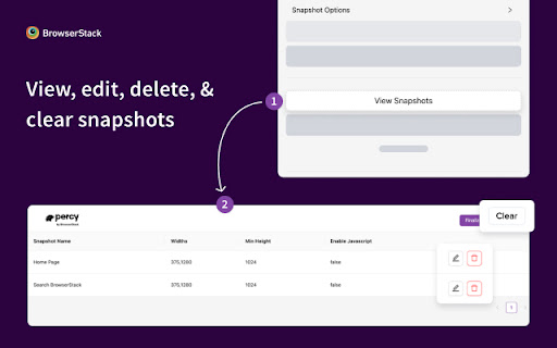 Percy Web Extension screenshot