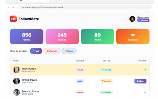 FollowMate: Auto Follow & Organic Growth for Instagram™ screenshot
