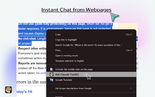 Claude ToolKit - Custom Prompts | Chat Export, Voice | Notes & Folders screenshot