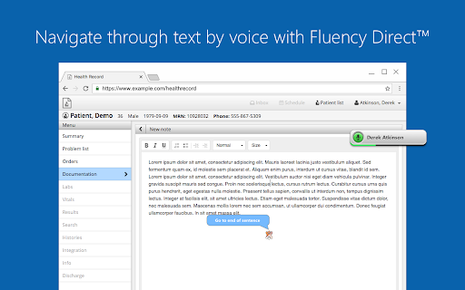 Solventum Fluency Direct Web Connector screenshot