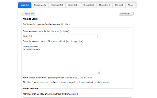 LeechBlock NG screenshot