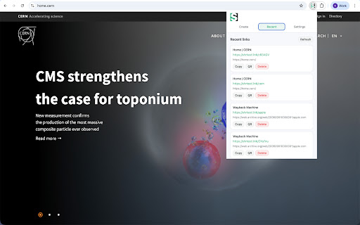 Short.io Link Manager screenshot