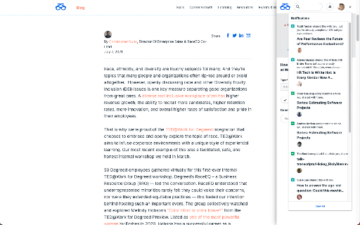 Degreed Extension screenshot