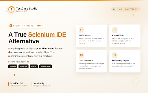 TestCase Studio - Selenium IDE screenshot