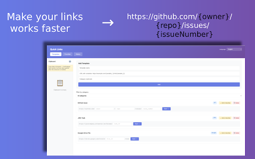 Quick Links screenshot