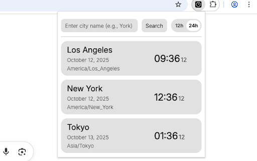 World Clocks screenshot