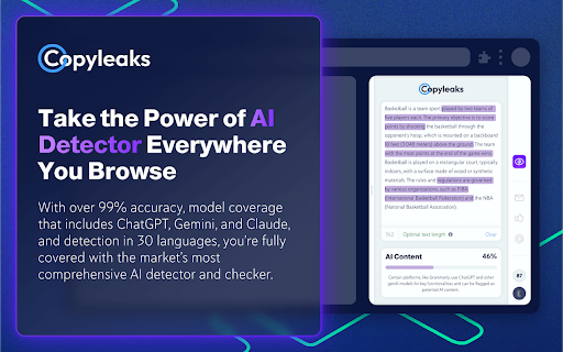AI Content Detector - Copyleaks screenshot