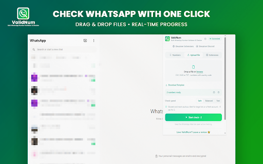ValidNum - Bulk WhatsApp Number Validator & Checker screenshot
