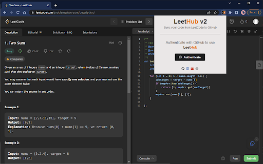 LeetHub v2 screenshot