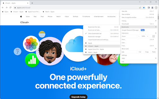 iCloud Bookmarks screenshot