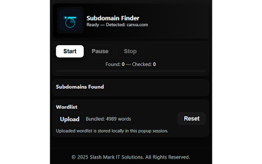 Slash Mark - Subdomain Finder screenshot