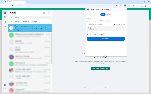 Contact Saver for WhatsApp - Export & Backup screenshot
