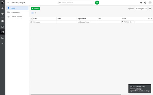 CallGear Pipedrive integration screenshot