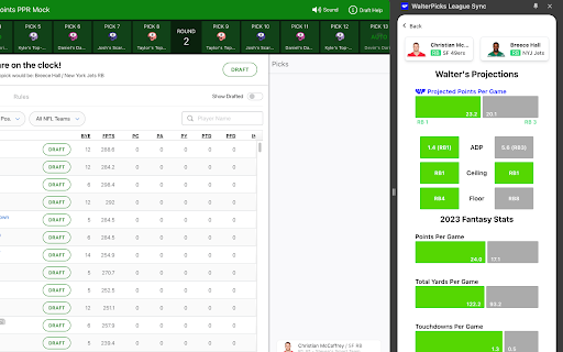 WalterPicks League Sync screenshot