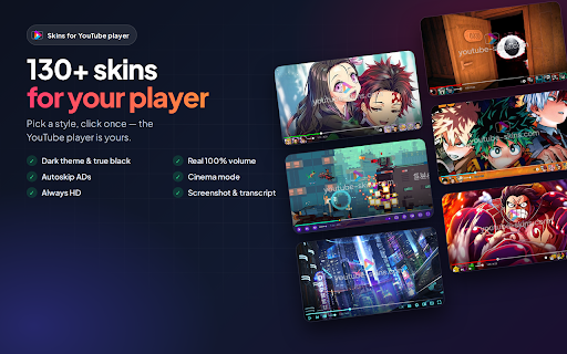 Skins for YouTube player screenshot