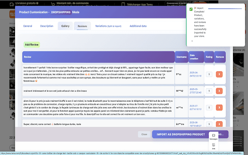 Sharkdropship for Temu and Woocommerce screenshot