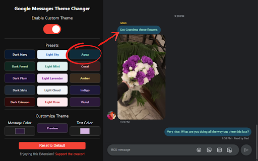 Google Messages Theme Changer screenshot