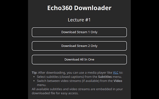 Echo360 Downloader screenshot
