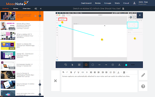 MoocNote screenshot