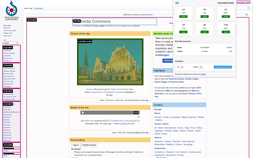 Core Web Vitals Visualizer screenshot