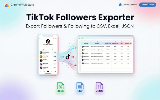 TikTok Followers Export screenshot
