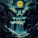 Moonlit Waterfall Live Wallpaper icon