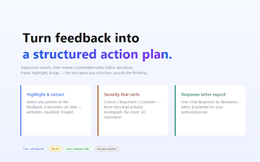Feedback Triage screenshot