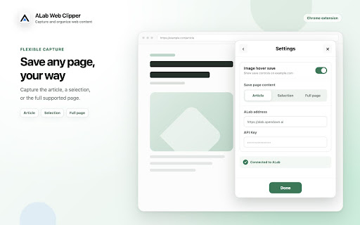 ALab Web Clipper screenshot