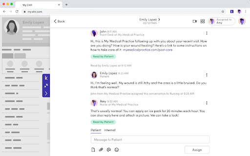 Klara Chrome Extension screenshot