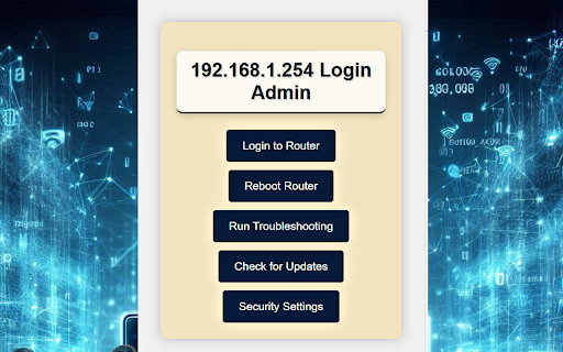 192.168.l.254 Login Admin screenshot