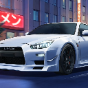 Nissan GTR on Japanese streets at night icon