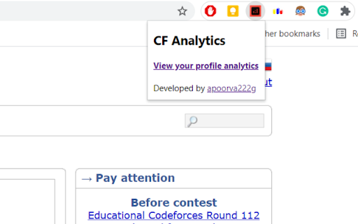 CF Analytics screenshot