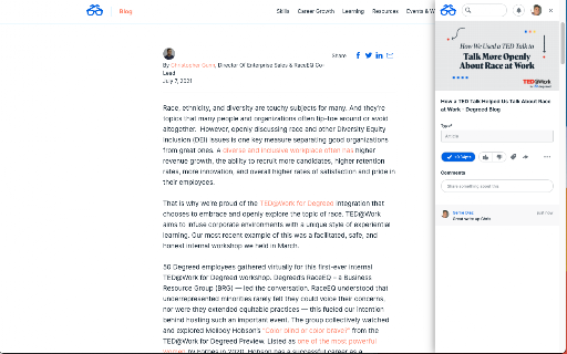 Degreed Extension screenshot