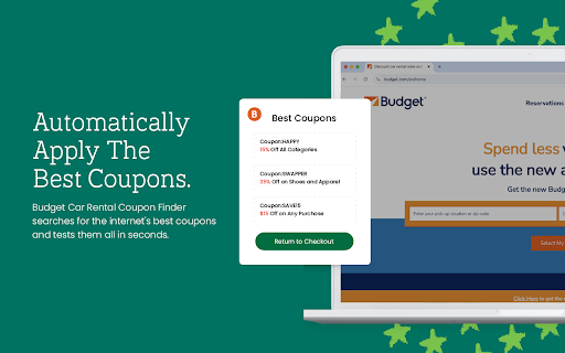 Budget Car Rental Coupon Finder - Latest Coupons & Best Deals screenshot