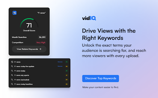 vidIQ Vision for YouTube screenshot